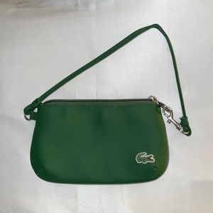 Lacoste Faux Leather Wristlet Clutch Pouch